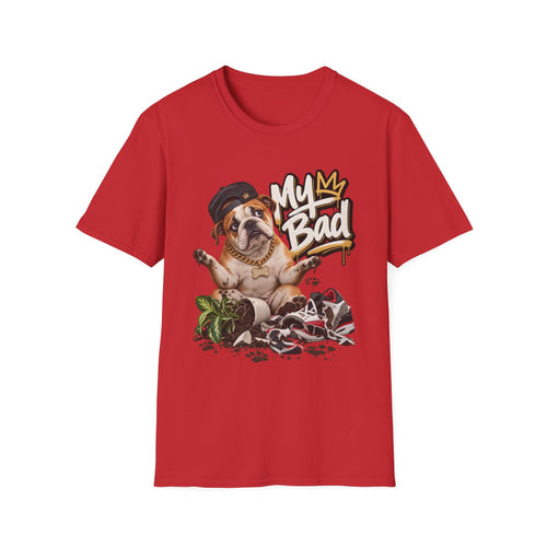 Bulldog 'My Bad' Graffiti T-Shirt | Hip Hop Dog Streetwear Tee