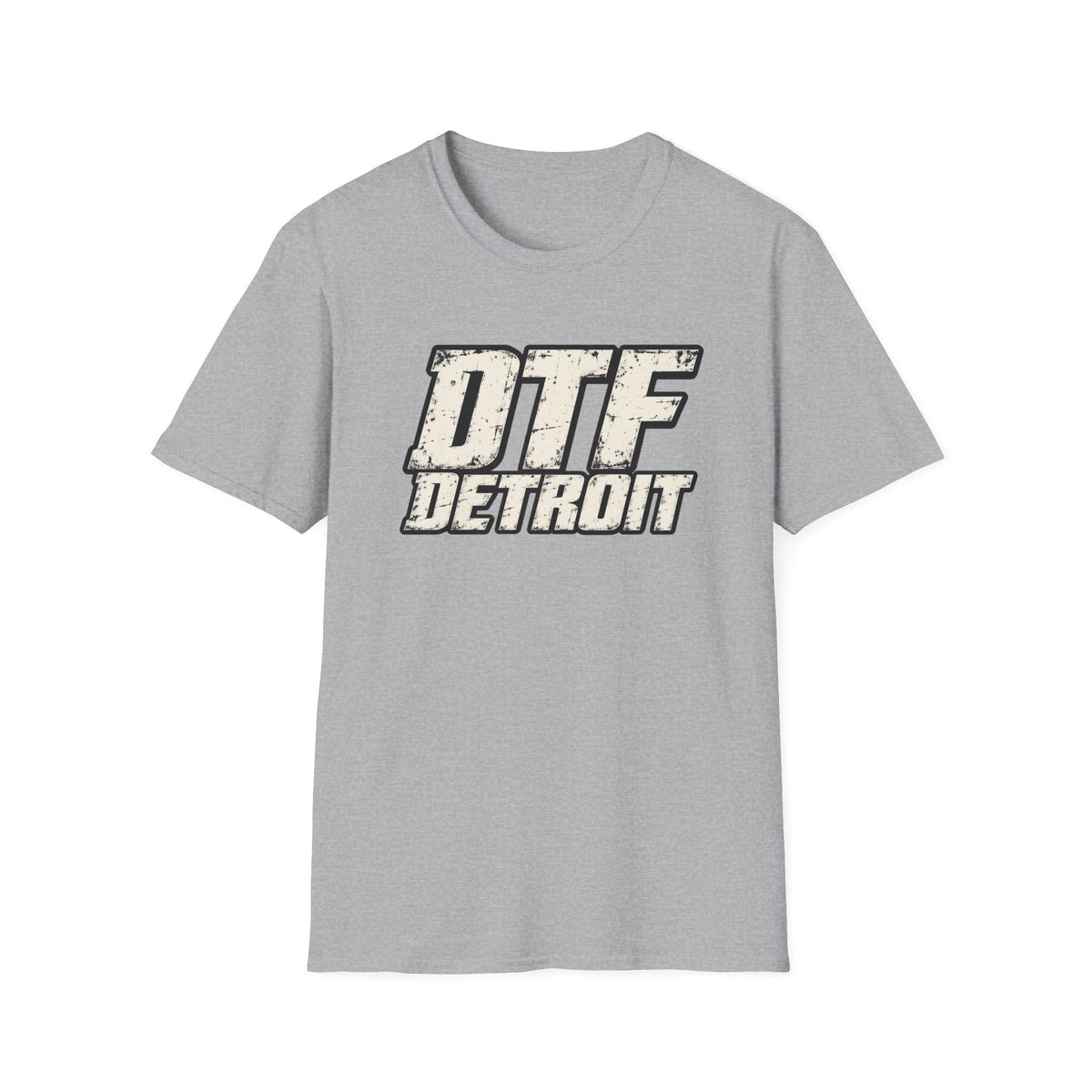 DTF Detroit graphic tee | Vintage distressed city typography T-Shirt
