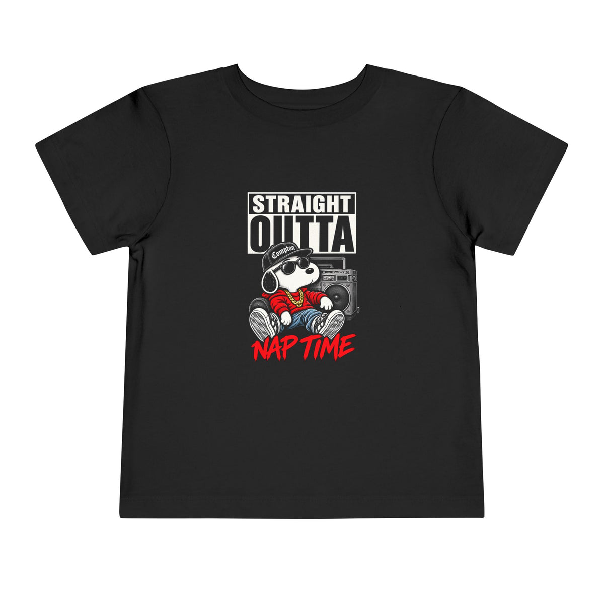Straight Outta Nap Time Toddler Tee | Cool Hippo Cartoon Naptime Tee