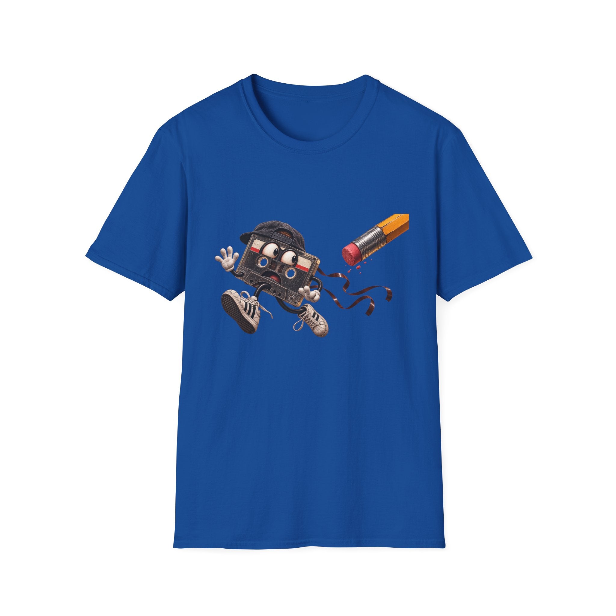 Cute Retro Cassette Tape Running, T-Shirt 1990's 2000's Nostalgia Throwback