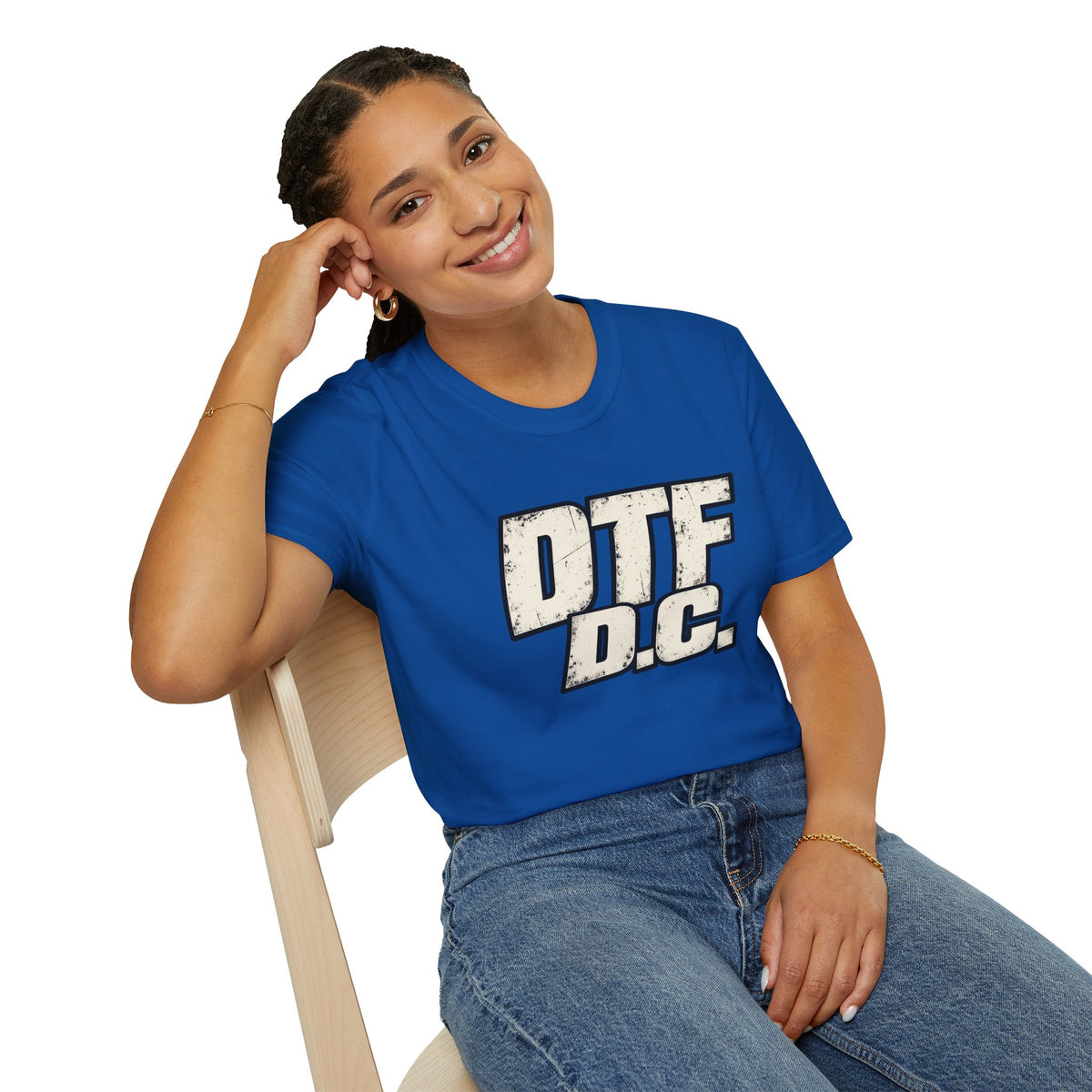 DTF D.C. graphic T-Shirt | Vintage distressed lettering