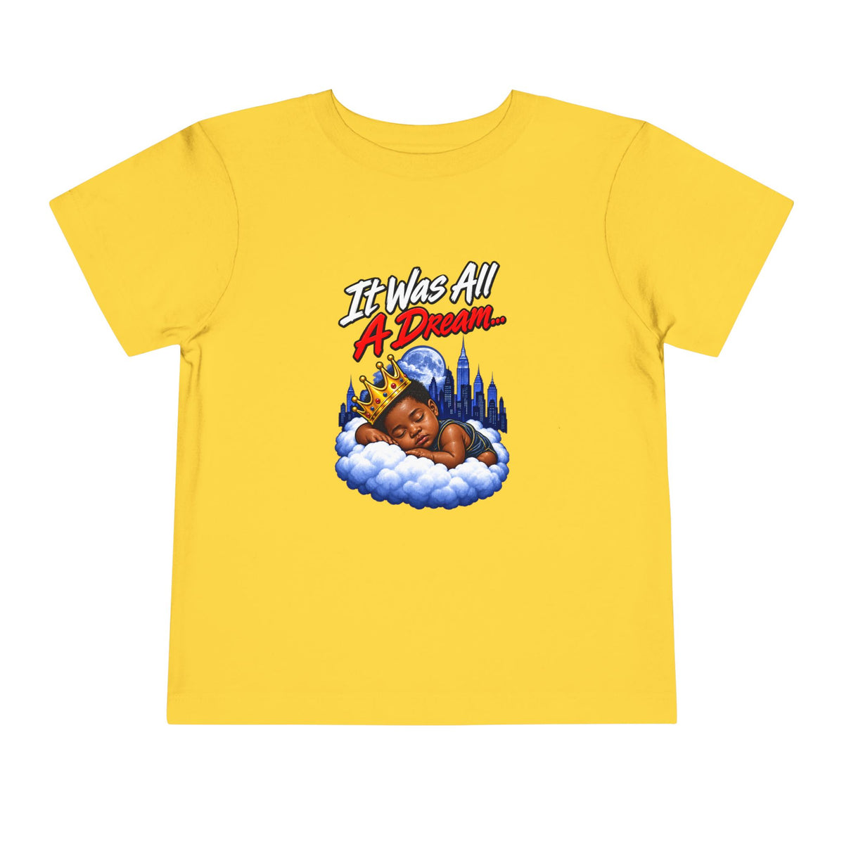 It Was All A Dream Biggie Toddler Tee | Sleeping Baby Prince Illustration