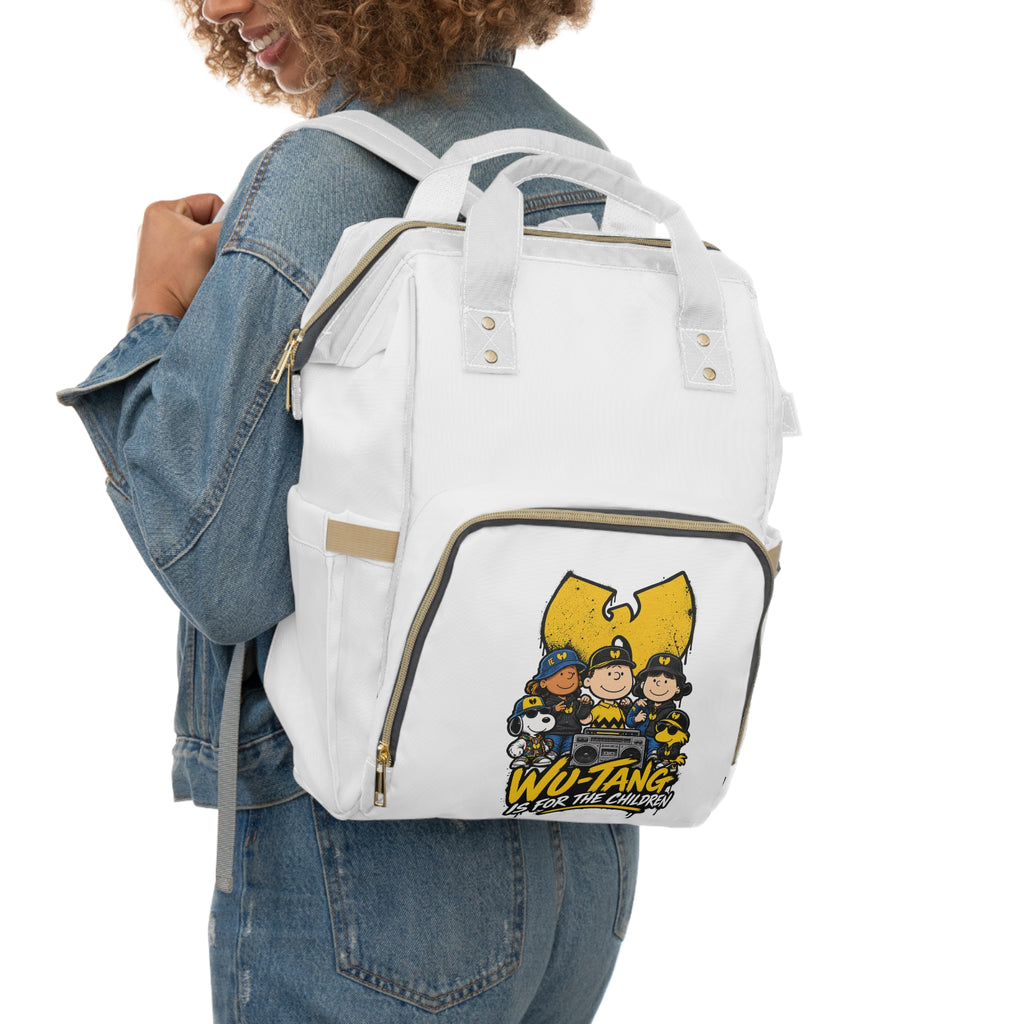 Wu-Tang Children logo Diaper Backpack | Hip Hop Cartoon Crew 90s 00s Hip Hop Pop Culture Millennial Era