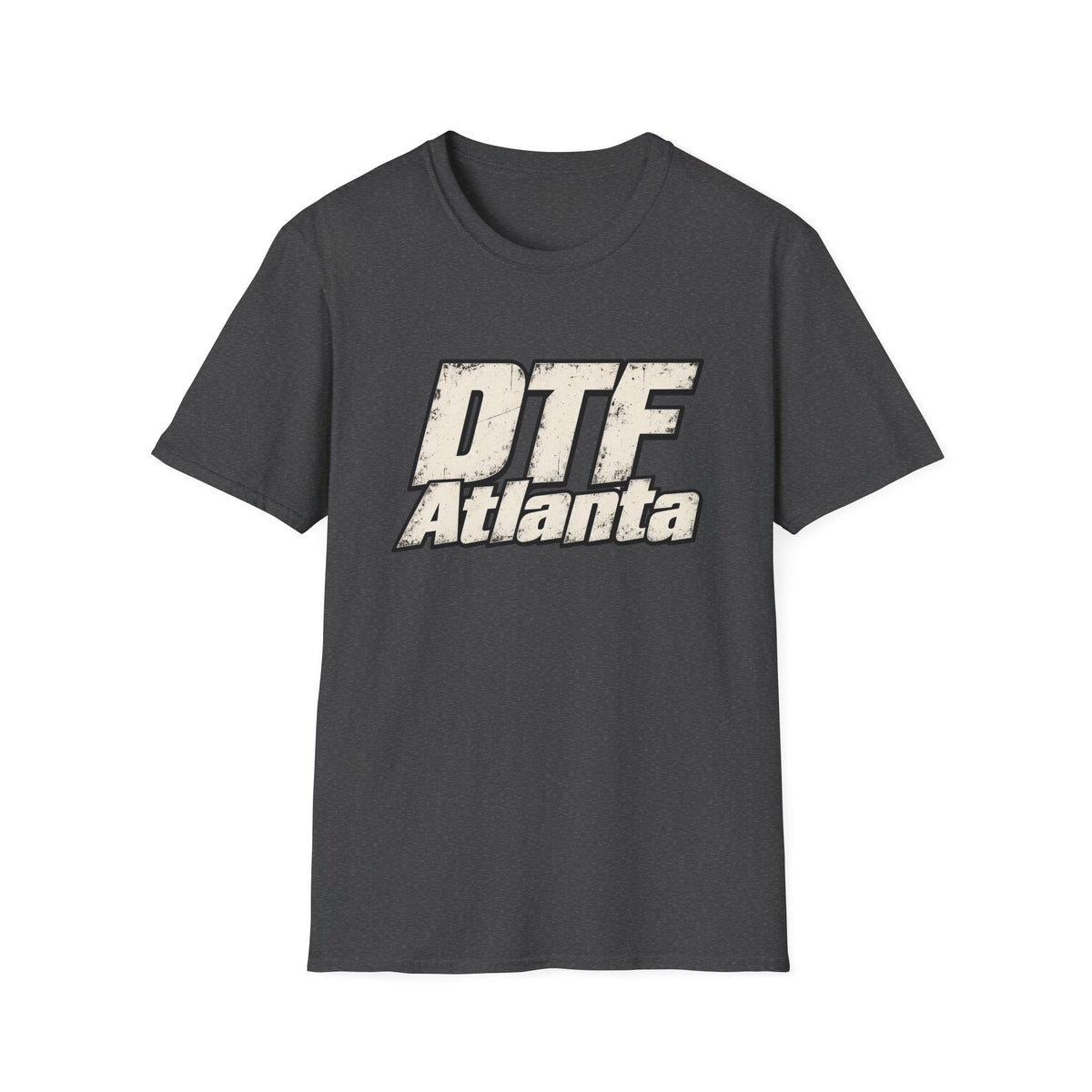 DTF Atlanta T-Shirt | Distressed Retro Text Atlanta Tee