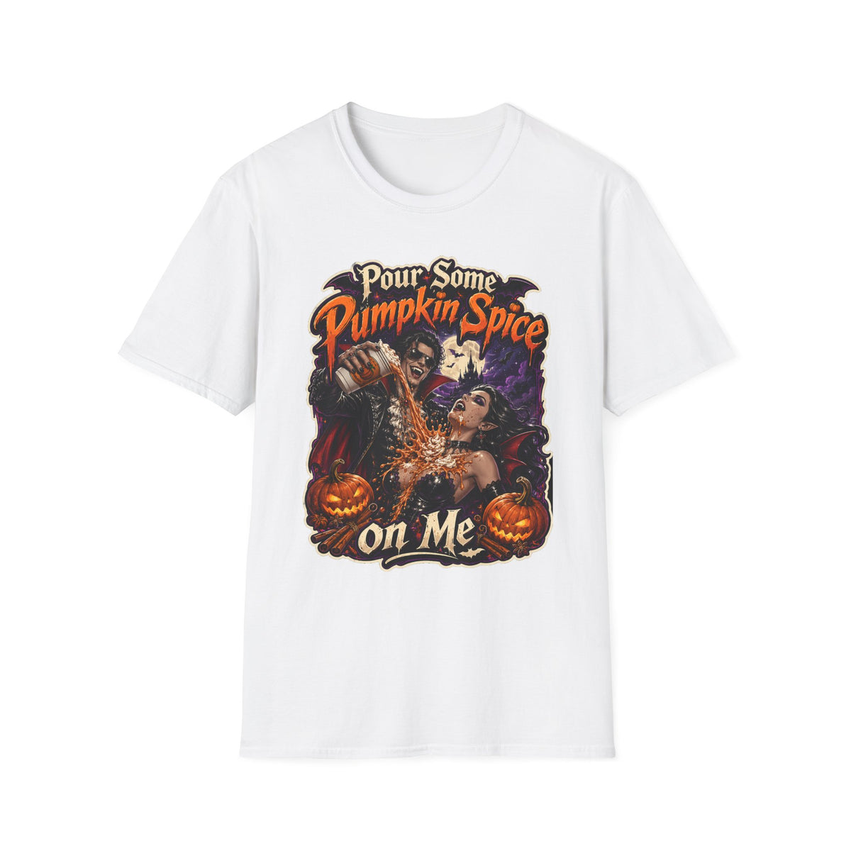 Pumpkin Spice Horror Pour Some Pumpkin Spice T-Shirt | Halloween | 1990's 2000's Nostalgia Throwback