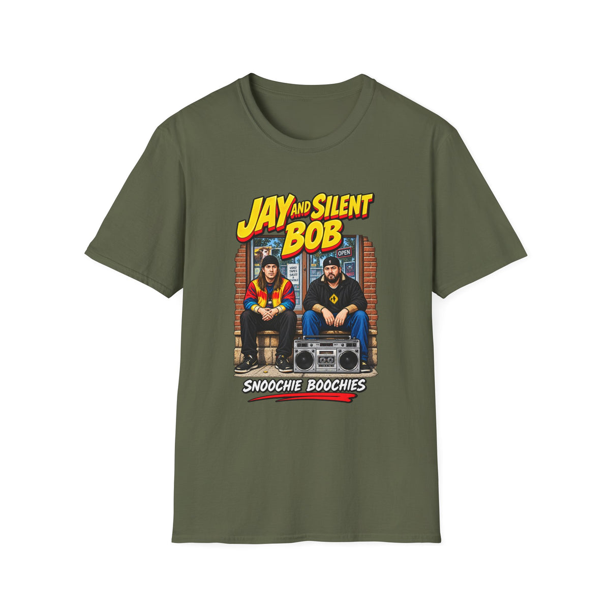 Jay and Silent Bob T-Shirt | Movie Logo Comic Poster Tee | 1990's 2000's Nostalgia Throwback
