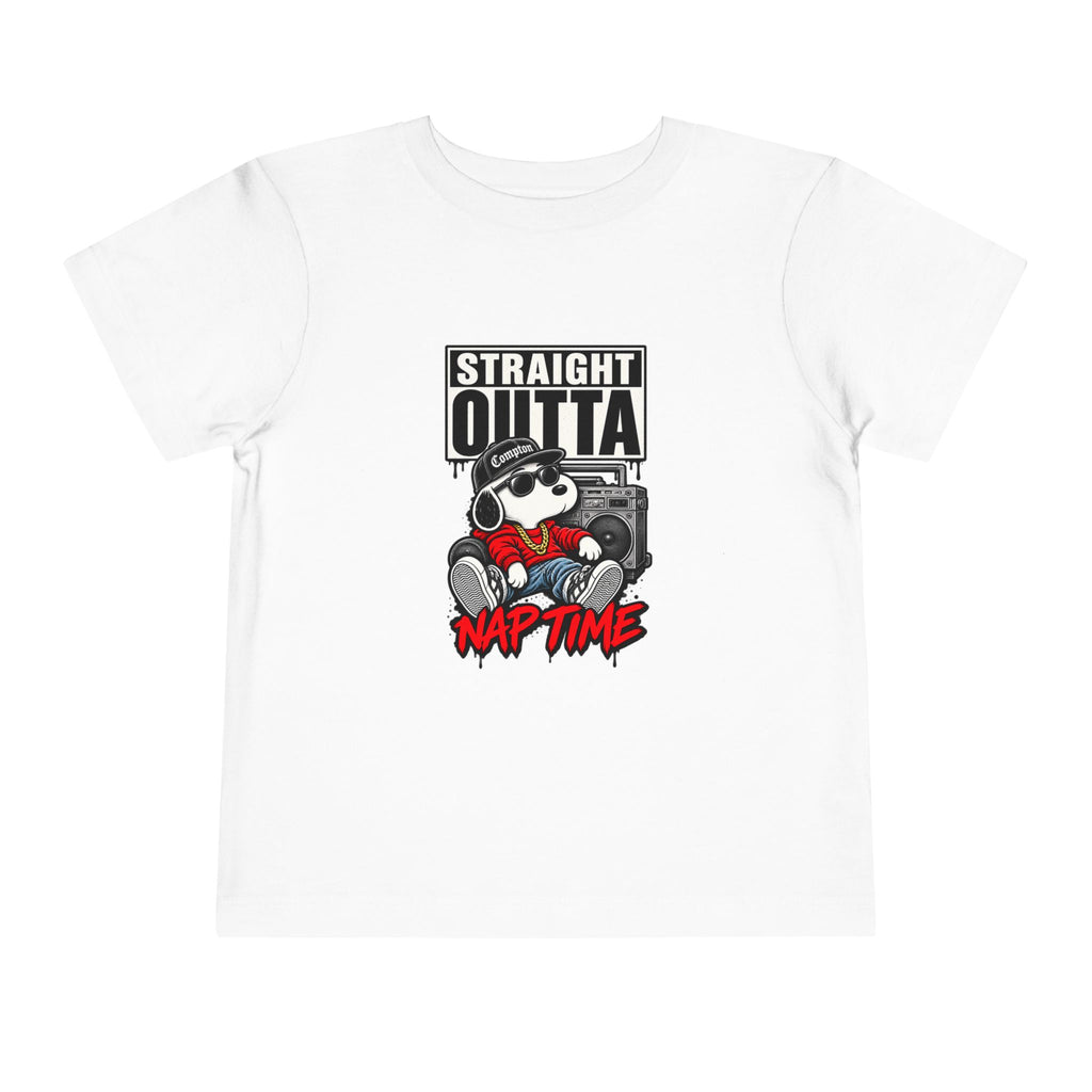 Straight Outta Nap Time Toddler Tee | Cool Hippo Cartoon Naptime Tee