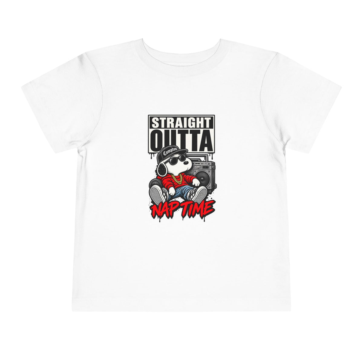 Straight Outta Nap Time Toddler Tee | Cool Hippo Cartoon Naptime Tee