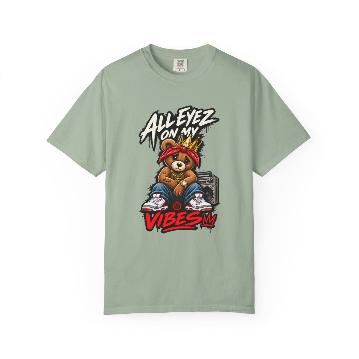 All Eyez On My Vibes Bear Pac T-Shirt | Streetwear Graphic Tee