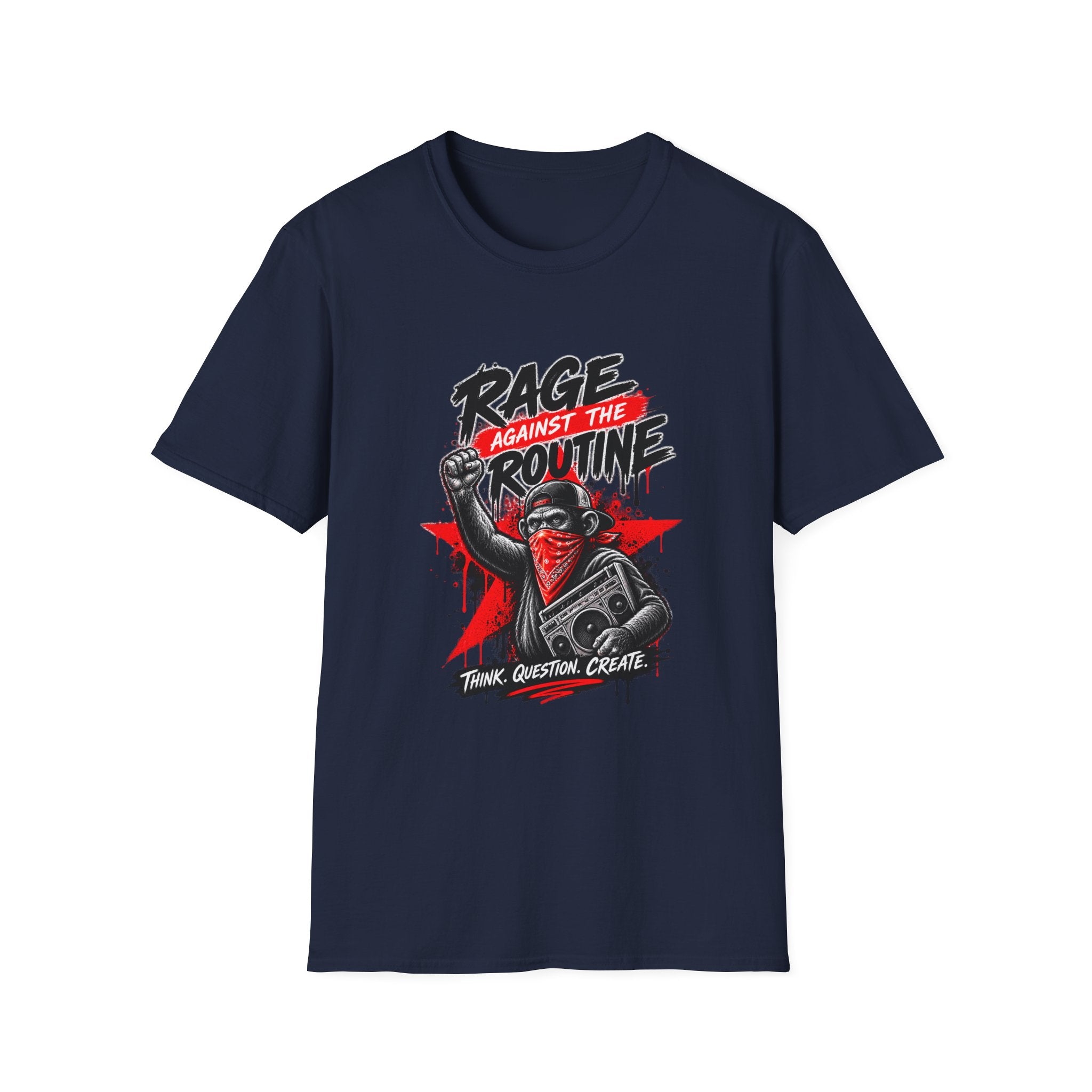 Rage Against the Routine T-Shirt | Protest Fist Graphic Tee | 1990's 2000's Nostalgia Throwback