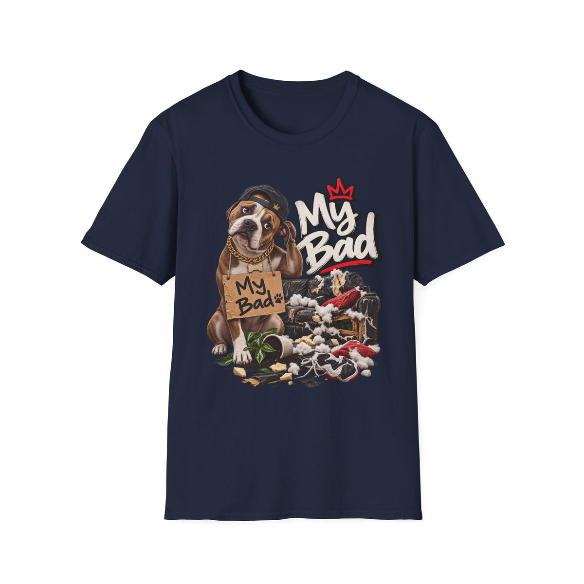 My Bad Puppy Graphic T-Shirt | Cute Dog Illustration | 90's 00's Hip Hop Pop Culture Nostalgia