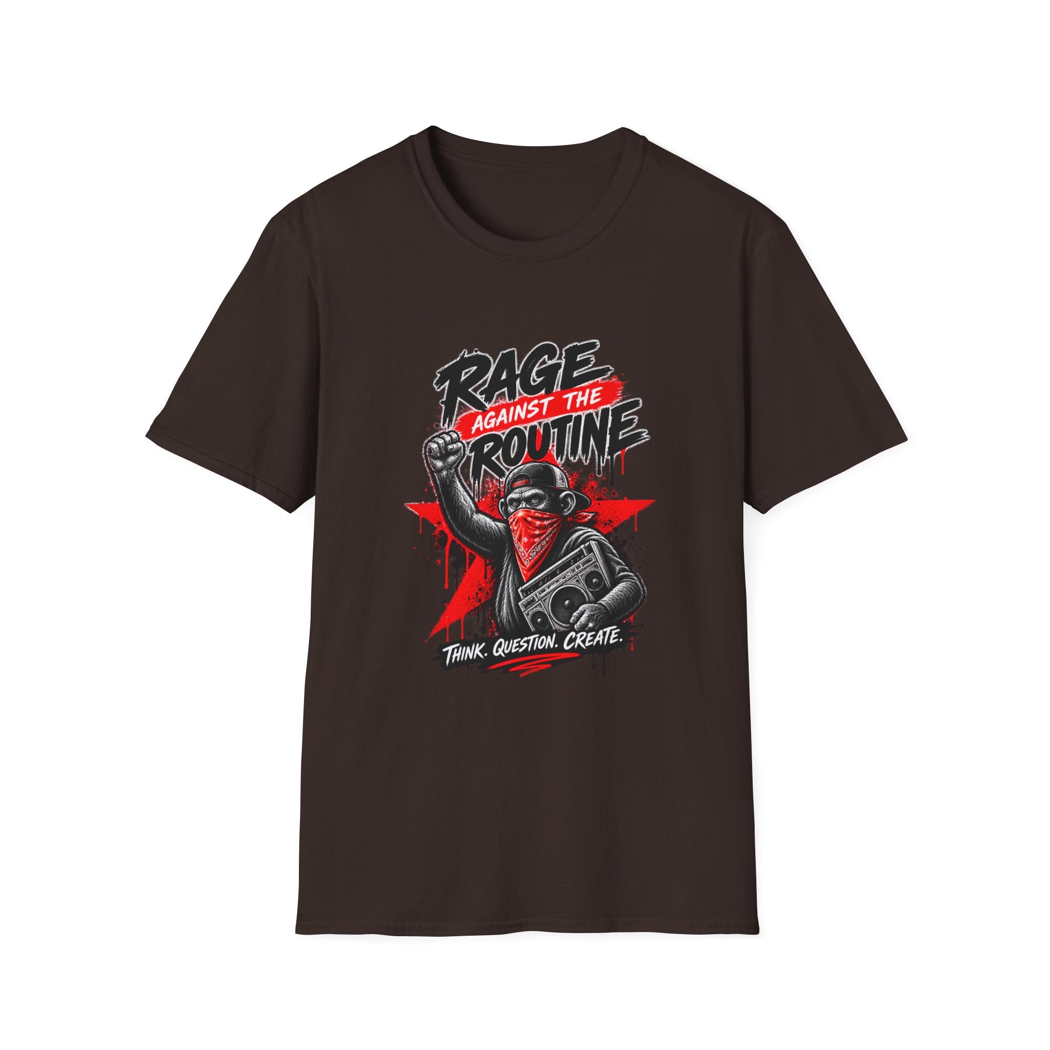 Rage Against the Routine T-Shirt | Protest Fist Graphic Tee | 1990's 2000's Nostalgia Throwback