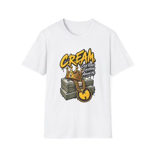 C.R.E.A.M. Cash Rules Everything Around Me T-Shirt | Hip Hop Graphic Tee | 1990's 2000's Nostalgia Throwback