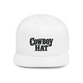 Cowboy Hat flat bill snapback | Western text embroidered cap