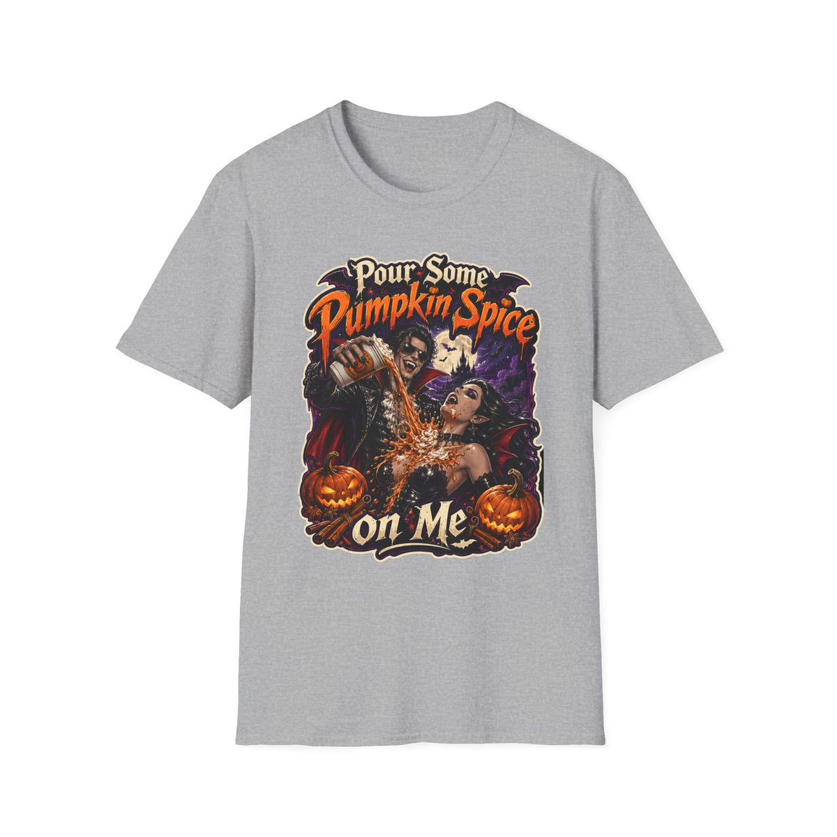 Pumpkin Spice Horror Pour Some Pumpkin Spice T-Shirt | Halloween | 1990's 2000's Nostalgia Throwback
