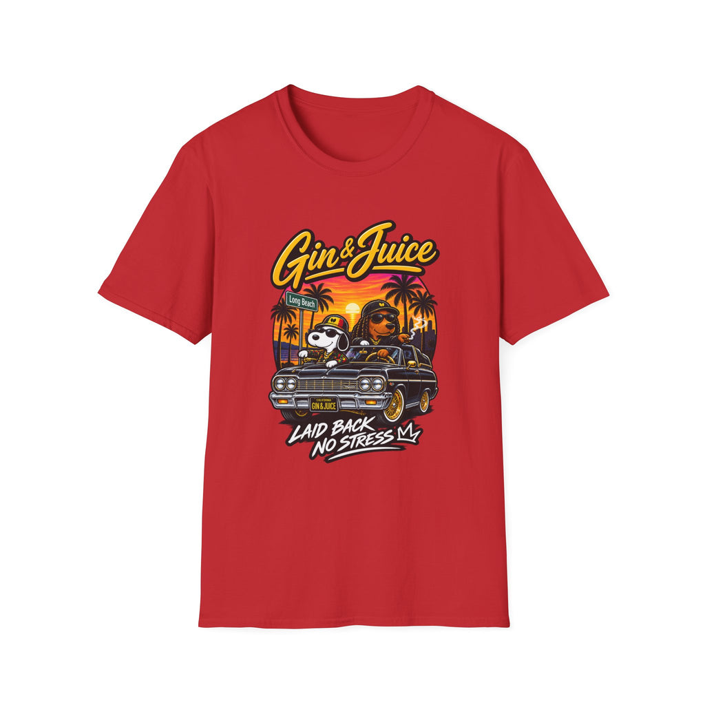 Gin & Juice Graphic Tee | Retro Sunset, Palm Trees, Laid Back Vibes | 1990's 2000's Nostalgia Throwback