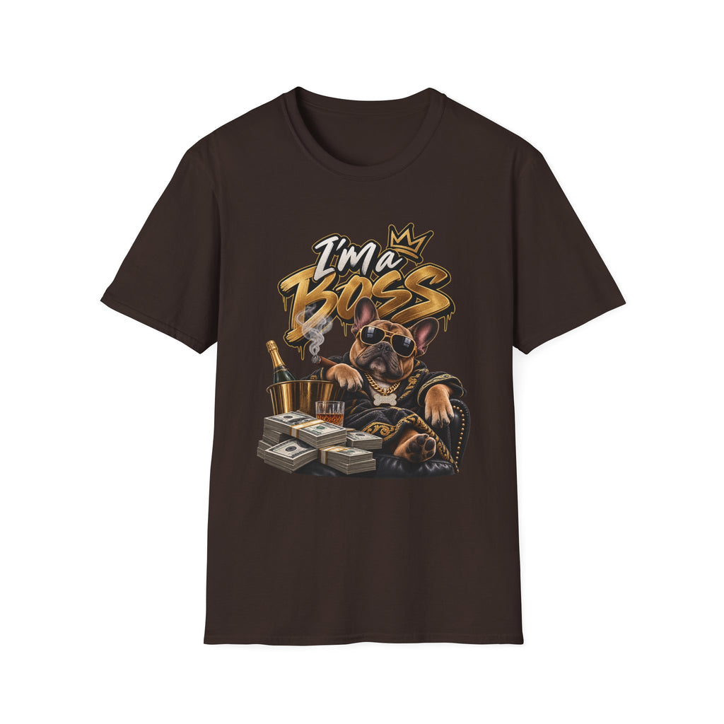 Im a Boss French Bulldog Graphic Tee | T-Shirt | 90s 00s Hip Hop Pop Culture Nostalgia