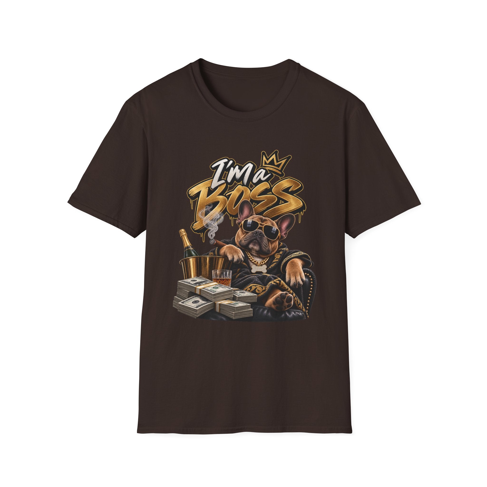 Im a Boss French Bulldog Graphic Tee | T-Shirt | 90s 00s Hip Hop Pop Culture Nostalgia