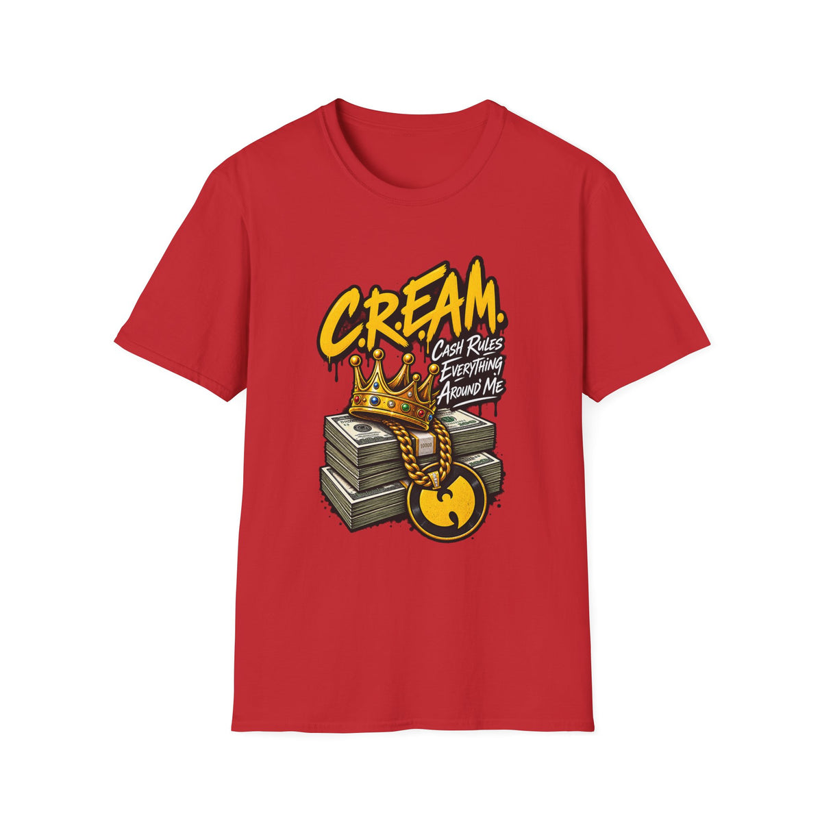 C.R.E.A.M. Cash Rules Everything Around Me T-Shirt | Hip Hop Graphic Tee | 1990's 2000's Nostalgia Throwback