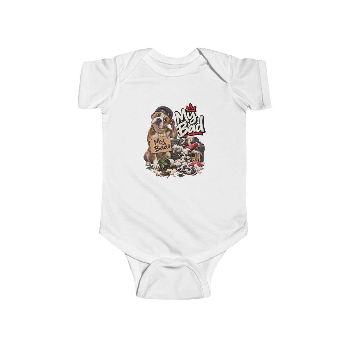 My Bad Bodysuit | Cute Baby Illustration, Baby Onesie | 90's 00's Hip Hop Pop Culture Nostalgia