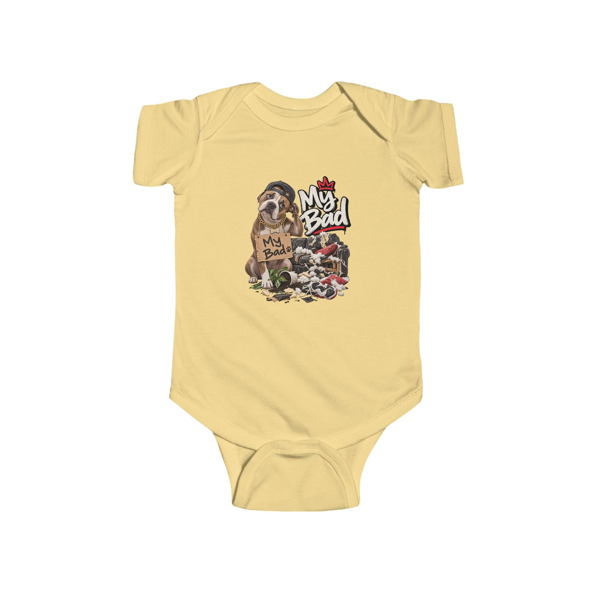 My Bad Bodysuit | Cute Baby Illustration, Baby Onesie | 90's 00's Hip Hop Pop Culture Nostalgia