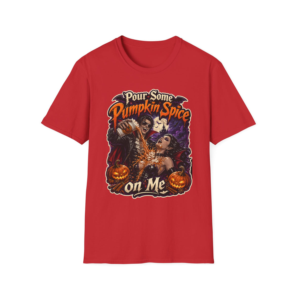 Pumpkin Spice Horror Pour Some Pumpkin Spice T-Shirt | Halloween | 1990's 2000's Nostalgia Throwback