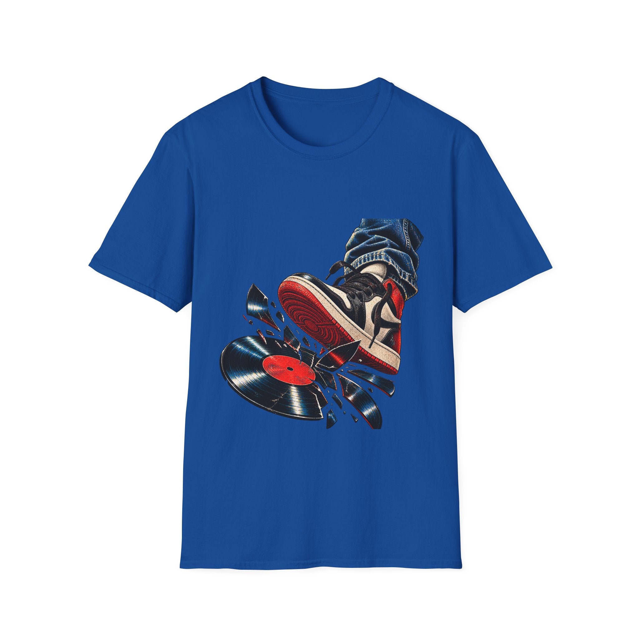 Sneaker Step with Vinyl Record T-Shirt | Retro Music Streetwear